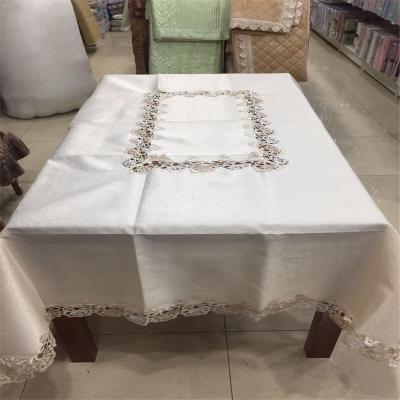 China Waterproof White Table Clothes For 6 Foot Rectangle Tables Cover For Picnic for sale