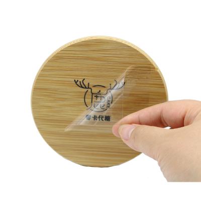 China Packaging Accessories Customized Cosmetics Transfer Stickers Packaging Materials Tear Film Leaving Words Pressure Sensitive Stickers for sale