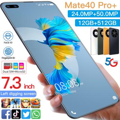 China Dual SIM Card Hot Selling Mate 40 Pro+ Original 12gb+512gb 24MP+50MP Face To Open Full Display Android Cell Phone Smart Cell Phone 10.0 for sale