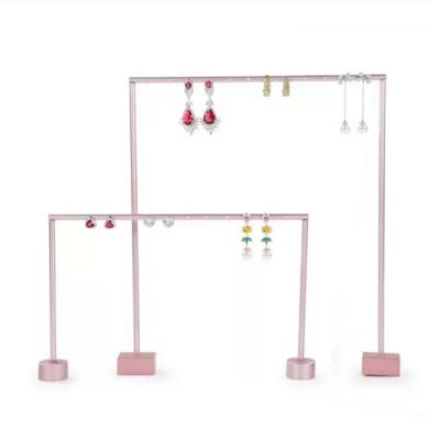 China Sesi Durable Factory Wholesale Custom Jewelry Hangers For Earring Rose Metal Jewelry Display Necklace Stand for sale