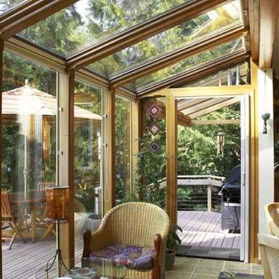 China Aluminum alloy tempered glass home garden balcony flat sunroom glass sunroom for sale