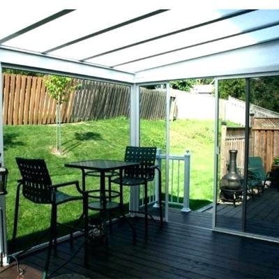 China Contemporary Aluminum Alloy Slope Roof Veranda Sunroom Glass Conservatory House for sale