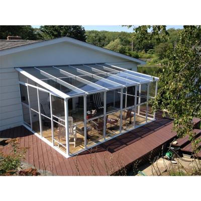 China Tempered Garden House Insulated Energy Saving Aluminum Glass Panels Sunroom For Sale for sale