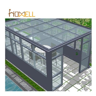 China Modern Victorian Aluminum Glass House For Living Folding Sunroom for sale