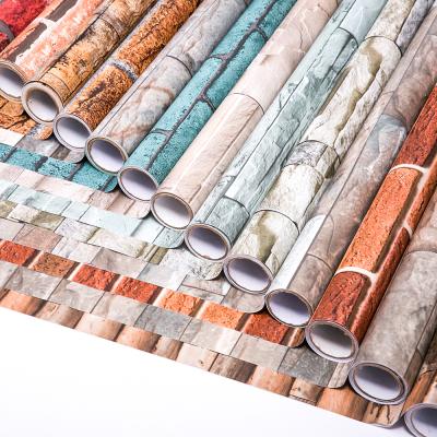 China Waterproof Brick PVC Vinyl Self Adhesive Wallpaper for sale