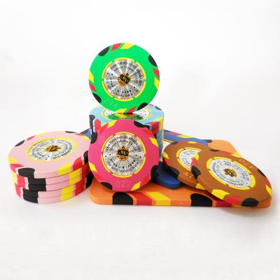 China Best Gaming Poker Club Design Casino / Casino Set Rfid Security Hologram Decal Poker Chips for sale