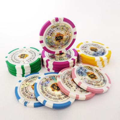 China Hot Stamp Casino Poker Logo 500 Unique UV Printable Chips for sale