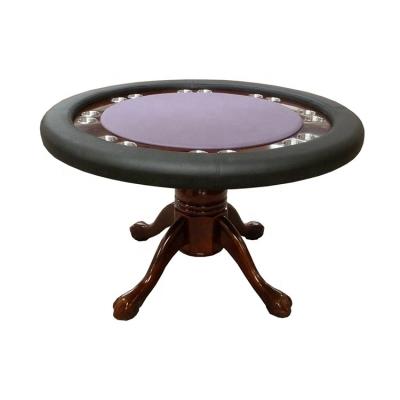 China MDF Home Use Round Shape Poker +Wood+Metal+Stainless Steel Table With Cup Holder for sale