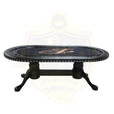 China Wood Leg Antique Texas Holdem Poker Tables With Wooden Top Table De Poker Holdem For 8 Person for sale