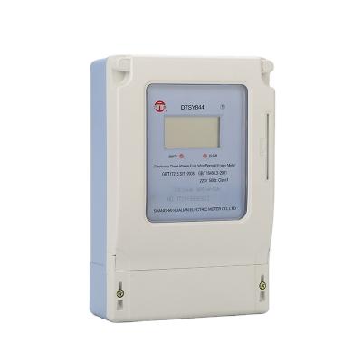 China DTSY844 Three Phase Four Wire Prepaid Electricity Meter Smart Energy Meter LCD Display Electricity Meter for sale