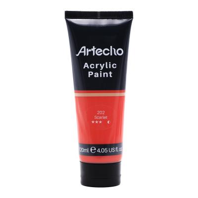 China Artecho Acrylic Paint for Art Paint, Decorate, Red Scarlet 4.05 Ounce/120ml Acrylic Paint Supplies for Wood, Fabric, Crafts 4.05oz/120ml for sale