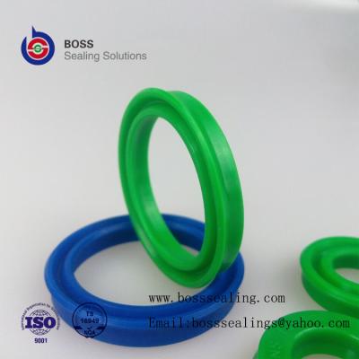 China U-tazas amarillas azules hidráulicas de la PU de Rod Piston Seals Polyurethane Green, perfil del sello de UNS/UHS en venta