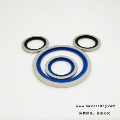 China rubber metal back up ring bonded seals NBR iron dowty washer FKM FPM metal  dowty seals for sale