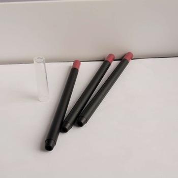 China Durable Lipliner Pencil Empty Plastic Cosmetic Tube Packaging Matte Black for sale