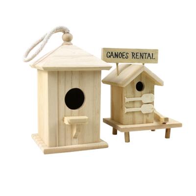 China Factory Manufacturer Wholesale Wood Bird Custom Nest Box Breathable Mounted Aviary Wood Cages for sale