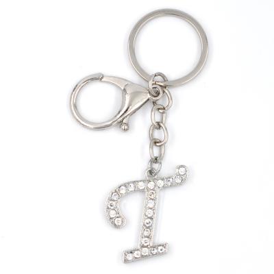 China Metal Personalized Key Chain Metal Letter Z Keychain Alphabet Key Chain Custom Crystal Letter Charm T Letters for sale