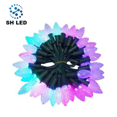 China Christmas tree outdoor led decor c7 c9 5v rgb ws2811 lighting SPI led pixel dot led pixel lights string for sale