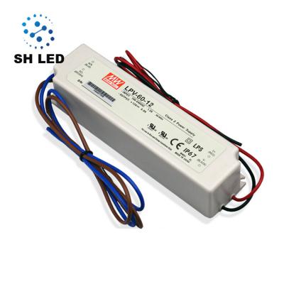 China LED Lighting IP67 LPV 60W 24V Meanwell led driver led pixel light Power Supply 60w for landscape lighting for sale