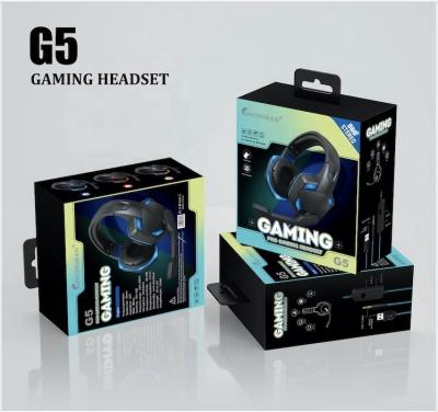 China Earphone Factory OAK-G5 RGB Headset Factory Direct Luminous High Fidelity Game Wired Earphones for sale