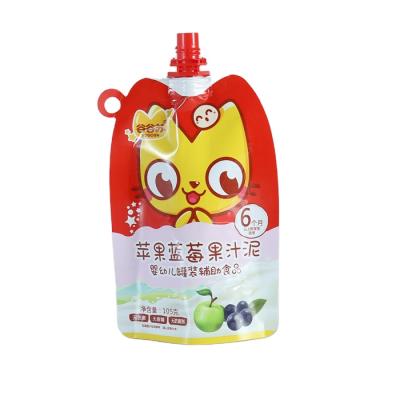 China ANTISTATIC stand up pouch with spout with garlic paste printing and without transparent foil/zipper pouches for sale