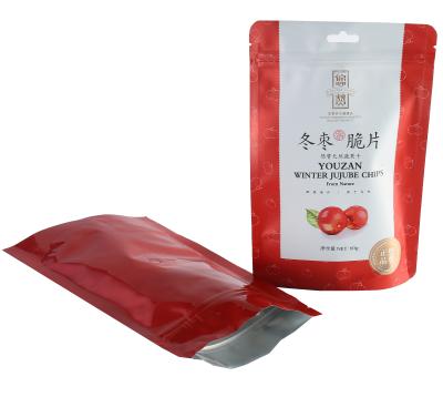 China 3 Sides Seal Resealable Aluminum Suspensible Aseptic Matte Matte Stand Up Pouch For Coffee Bean Tea With Zipper For Jujube for sale