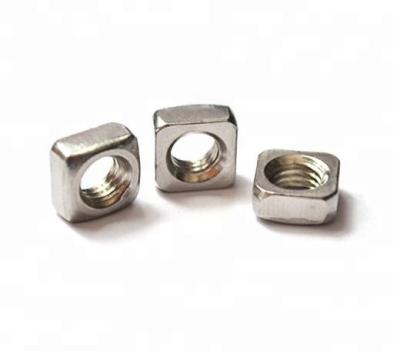 China Industry Stainless Steel Square Nuts Silver Parts for sale