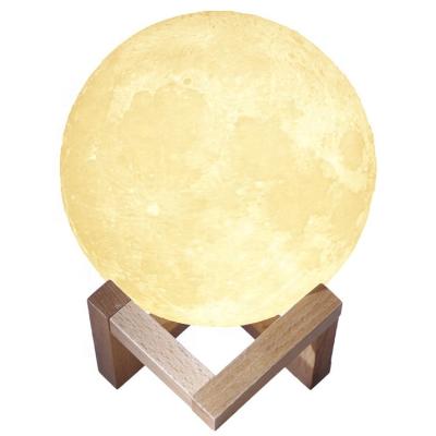 China Decoration 8-24CM Dimmable LED Night Light 3D Touch Control Printing PLA Moon Lamp For Home Decor for sale