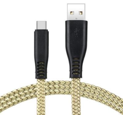 China Mobile Phone USB Factory Sale 5V 2.4A High Speed ​​Nylon Braided Cable Flat Wire Fast Charging Cable for sale