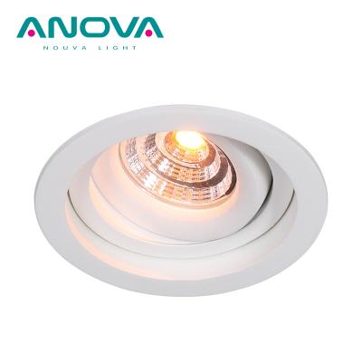 China Modern Nordic Style Aluminum Gimbal Anti Glare 9w Recessed Led Ceiling Light for sale