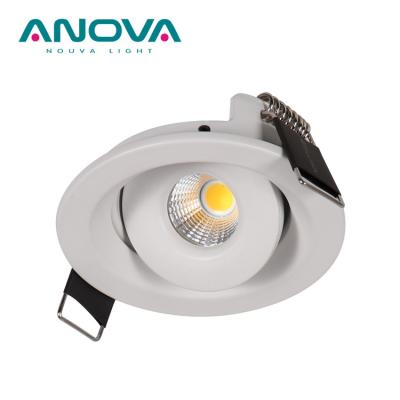 China Anti Glare Gimbal 3W IP44 Splash Proof Wall Seal COB Led 355 Degree Mini Gyro Downlight for sale