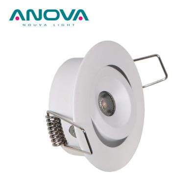 China Modern Mini Spotlight Aluminum Led Slim Adjustable Recessed 1w Mini Downlight for sale