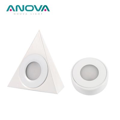 China Modern White Round Mini Pebble LED Downlight Surface Mounted Under Cabinet Light for sale