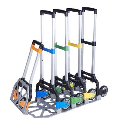 China Cart 2 Wheels Foldable Hand Truck / Folding Plastic Shopping Trolley Platform For Warehouse for sale