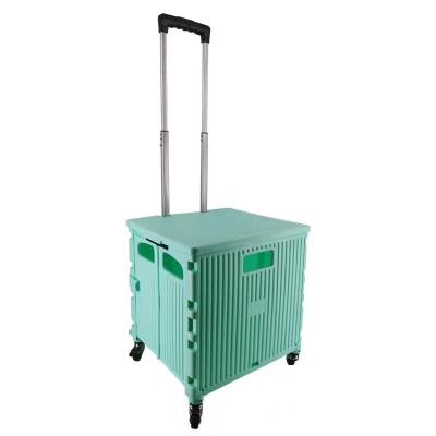 China Factory Direct New High Quality Load Capacity 35kg Easy Box Folding Folding Shopping Cart for sale