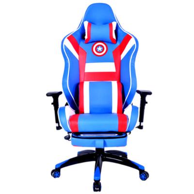 China Factory Wholesale Gamer Chair LED Light Bar Runner RGB Leather Extended Gaming Chair With Rocker Swivel for sale