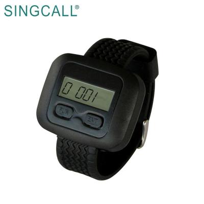 China SINGCALL Wireless Pager Patient Call Bell System Vibrating Wrist Watch for sale