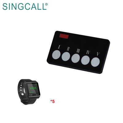 China Wireless Kitchen Pager Restaurant Call Waiter Button of SINGCALL call to take food for sale