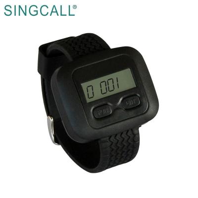 China SINGCALL Cafe Table Bell System Wireless Vibration and Beep Waiter Call Wireless Watch for sale