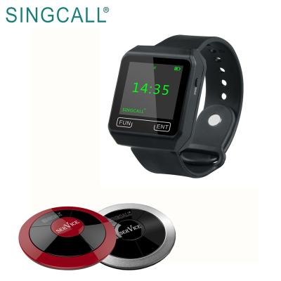 China Waterproof Table Call SINGCALL Guest Pager Wireless Restaurant System Calling System Server for sale