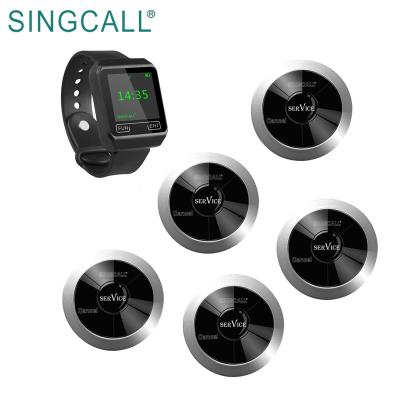 China Waterproof SINGCALL button call system restaurant watch and call button wireless call system for sale