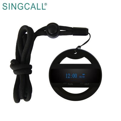 China New Design Cafe SINGCALL Restaurant Hospital Portable Call Watch With Cord for sale