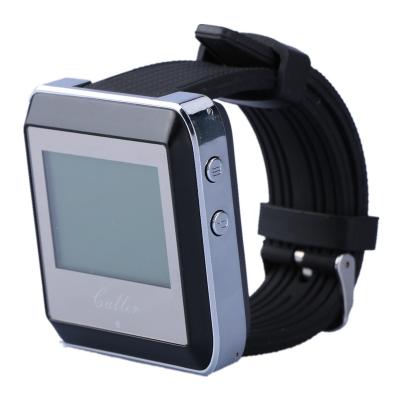 China Hot Selling Cafe Restaurant Waiter Wireless Rechargeable Wrist Watch Receiver for sale