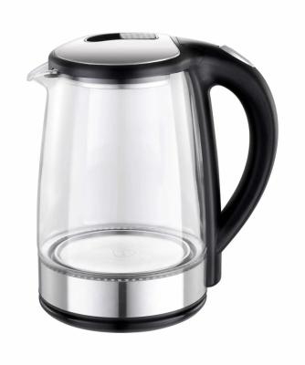 China 360 Degree Rotational Base High quality glass kettle stainless steel glass kettle 1.7L 1.5L 1.2L 0.8L 1.0L for sale