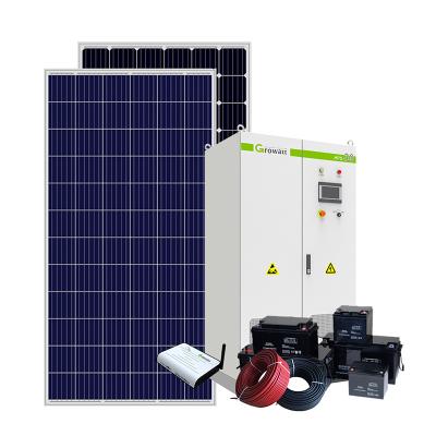 China New Industrial Hybrid Solar System 10kw 20KW 30KW 50KW Growatt Complete Solar System for sale