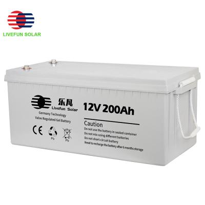 China Hoists OEM Brand Storage Batteries 12V 200Ah AGM Gel Solar Battery Deep Cycle Battery For Solar Power System for sale