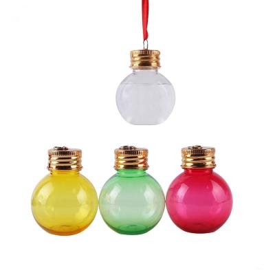 China 2021 Best Selling PET Christmas Ornaments Christmas Tree Hanging Clear Round Baubles PET Christmas Ball for sale