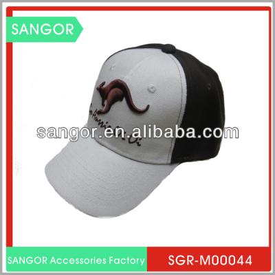 China Australia JOINT White Kangaroo Logo Baseball Hats For Promotional Events for sale