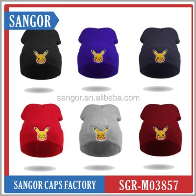 China Wholesale 2016 COMMON Pikachu cheap beanies in stock for sale