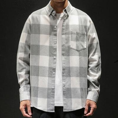 China Cotton Men's Vintage Plus Size Shirt for sale