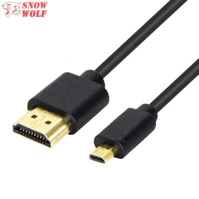 China Multimedia 1080P 3D 4K 60Hz High Speed ​​HDMI Cable Supports Male to Micro HDMI Male to HDMI Adapter Cable for Camera, Tablet for sale